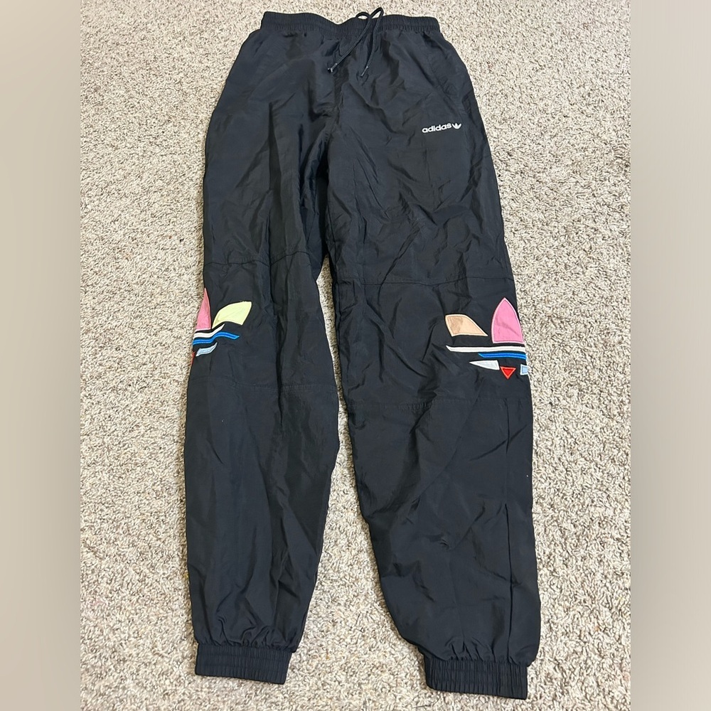 Adidas Adicolor Shattered Trefoil Track Pants Black Multicolor Women's Size XS